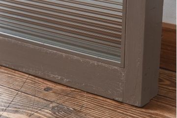 ペイント家具　シャビーシックな風合いのフィックス窓2枚セット(明かり取り、はめ殺し窓、建具)(1)