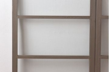 ペイント家具　シャビーシックな風合いのフィックス窓2枚セット(明かり取り、はめ殺し窓、建具)(1)
