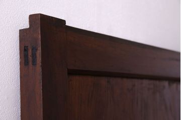 和製アンティーク　杉材　素朴な雰囲気のガラス帯戸(引き戸、建具)