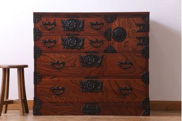中古 伝統民芸家具 岩谷堂箪笥　整理箪笥(和タンス、衣装箪笥)(定価約39万円)