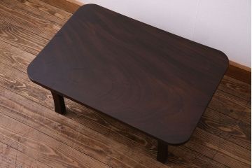 アンティーク家具　和製アンティーク　総ケヤキ材使用　折りたたみができる便利なちゃぶ台(座卓、ローテーブル)