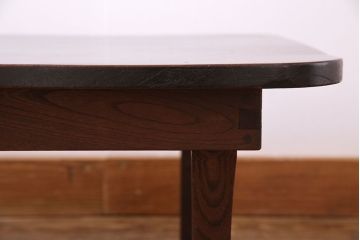 アンティーク家具　和製アンティーク　総ケヤキ材使用　折りたたみができる便利なちゃぶ台(座卓、ローテーブル)