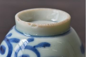 アンティーク雑貨　和製アンティーク　染付湯のみ(湯呑)2客セット(1)