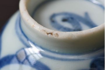 アンティーク雑貨　和製アンティーク　染付湯のみ(湯呑)2客セット(1)