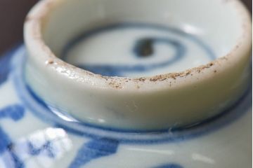 アンティーク雑貨　和製アンティーク　染付湯のみ(湯呑)2客セット(2)