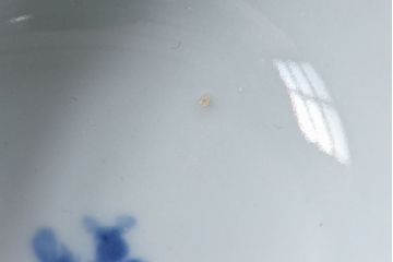 和製アンティーク　花柄　染付湯のみ(湯呑、蕎麦猪口)2客セット(2)