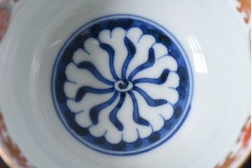 アンティーク雑貨　江戸期　華やかな色合いが目を引く色絵向付(和食器)(2)