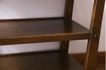 中古　神戸洋家具　永田良介商店 キャスター付きS型ワゴン(トロリー、サイドワゴン)(定価約12万7千円)