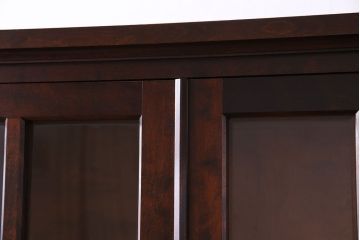 中古美品　北海道民芸家具　HM160K　上品なキャビネット(食器棚、本箱、書棚、収納棚)(定価約45万)(2)