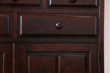 中古美品　北海道民芸家具　HM160K　上品なキャビネット(食器棚、本箱、書棚、収納棚)(定価約45万)(2)