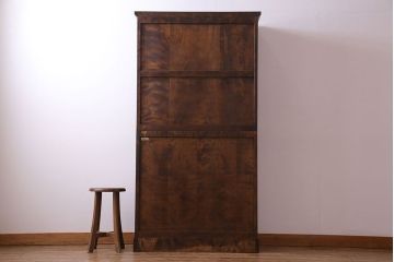 中古美品　北海道民芸家具　HM160K　上品なキャビネット(食器棚、本箱、書棚、収納棚)(定価約45万)(2)