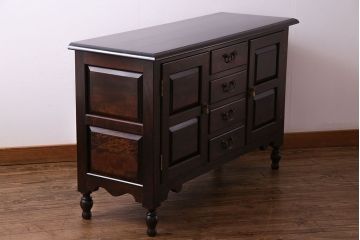 中古　松本民芸家具　A型サイドボード(リビングボード、キャビネット、ローボード)(定価約32万円)