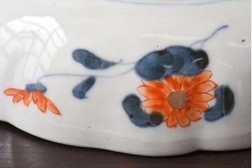 アンティーク雑貨　江戸期　古伊万里　牡丹と松のなます皿2枚セット(1)