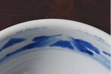 アンティーク雑貨　江戸期　古伊万里　染付　雲龍文　深鉢(深皿)(2)