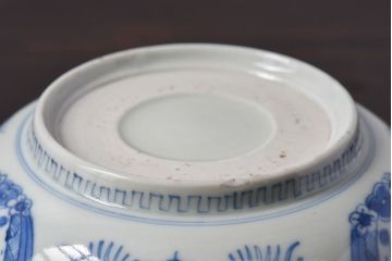 アンティーク雑貨　江戸期　古伊万里　染付　雲龍文　深鉢(深皿)(2)