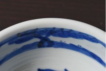 アンティーク雑貨　江戸期　古伊万里　染付　雲龍文　深鉢(深皿)(3)