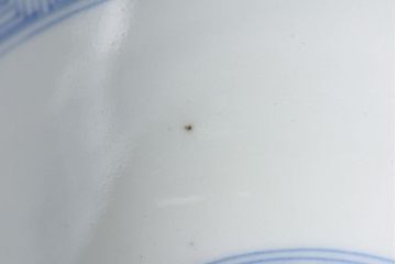 アンティーク雑貨　江戸時代後期　伊万里焼　線描染付　蓋茶碗2客セット(2)