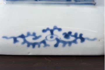 アンティーク雑貨　江戸期　古伊万里　富貴長春　蛸唐草長皿(1)