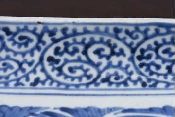 アンティーク雑貨　江戸期　古伊万里　富貴長春　蛸唐草長皿(2)