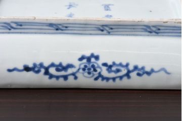 アンティーク雑貨　江戸期　古伊万里　富貴長春　蛸唐草長皿(2)