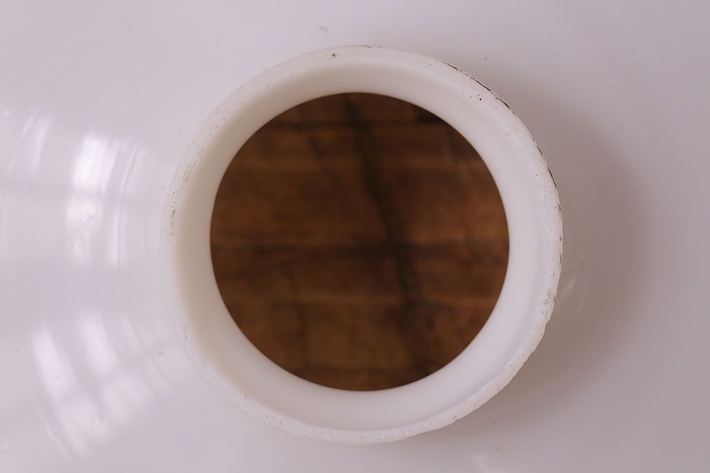 昭和レトロ　温かみのある平笠のシェード(天井照明、電笠)(3)