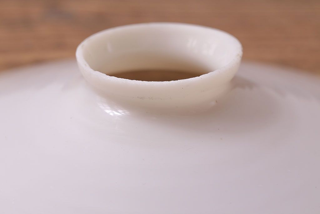 昭和レトロ　温かみのある平笠のシェード(天井照明、電笠)(3)