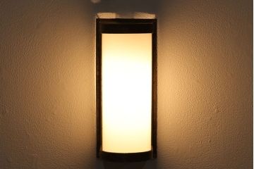 大正～昭和期　シャビーな質感が味わい深いウォールランプ(壁掛け照明)