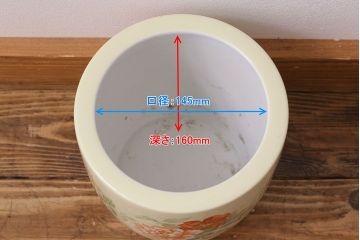 アンティーク雑貨　ノリタケ・則武(日陶)　昭和初期　牡丹の図　小さな火鉢(手あぶり、鉢カバー)(2)