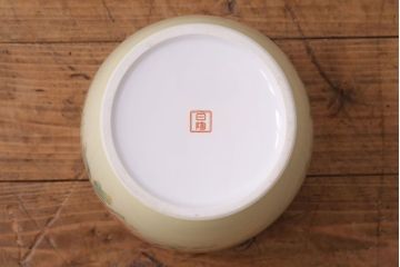 アンティーク雑貨　ノリタケ・則武(日陶)　昭和初期　牡丹の図　小さな火鉢(手あぶり、鉢カバー)(3)