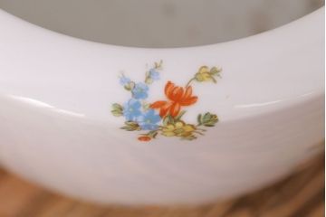 アンティーク雑貨　オールドノリタケ(日陶)　色絵　草花　上品な雰囲気漂う壱型火鉢(鉢カバー、傘立て)(3)