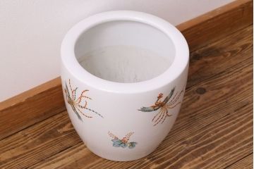 アンティーク雑貨　オールドノリタケ(則武・日陶)　桐鳳凰図　上品な火鉢(手あぶり)