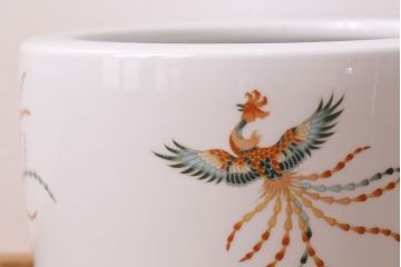 アンティーク雑貨　オールドノリタケ(則武・日陶)　桐鳳凰図　上品な火鉢(手あぶり)