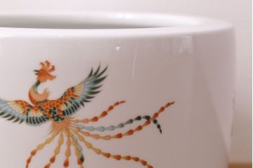 アンティーク雑貨　オールドノリタケ(則武・日陶)　桐鳳凰図　上品な火鉢(手あぶり)