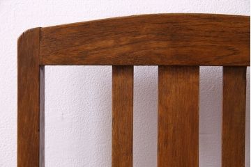 アンティーク家具　和製アンティーク　落ち着きのある色味のナラ材のチェア(椅子、ダイニングチェア)(3)