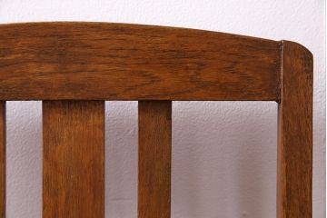 アンティーク家具　和製アンティーク　落ち着きのある色味のナラ材のチェア(椅子、ダイニングチェア)(3)