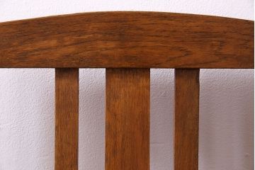 アンティーク家具　和製アンティーク　落ち着きのある色味のナラ材のチェア(椅子、ダイニングチェア)(3)