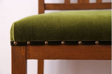 アンティーク家具　和製アンティーク　落ち着きのある色味のナラ材のチェア(椅子、ダイニングチェア)(3)