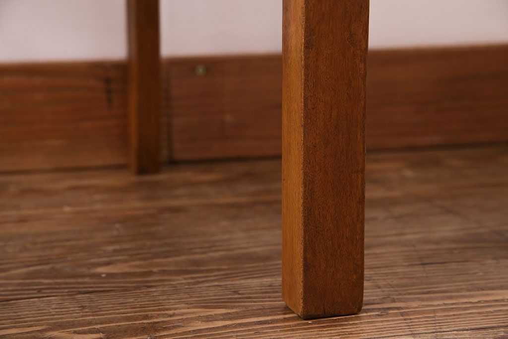 アンティーク家具　和製アンティーク　落ち着きのある色味のナラ材のチェア(椅子、ダイニングチェア)(3)