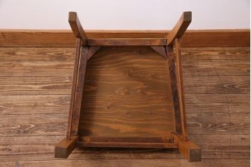 アンティーク家具　和製アンティーク　落ち着きのある色味のナラ材のチェア(椅子、ダイニングチェア)(3)