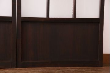 【M様ご成約済み・ご決済用】大正ロマン香る当時物の色ガラスが美しいガラス引き戸(ガラス戸、建具)4枚セット