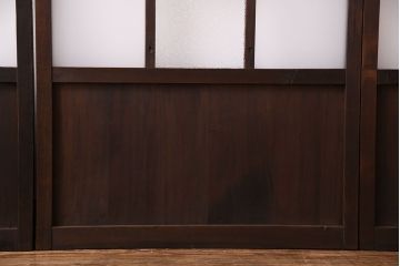 【M様ご成約済み・ご決済用】大正ロマン香る当時物の色ガラスが美しいガラス引き戸(ガラス戸、建具)4枚セット