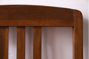 アンティーク家具　和製アンティーク　落ち着きのある色味のナラ材のチェア(椅子、ダイニングチェア)