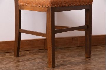 アンティーク家具　和製アンティーク　落ち着きのある色味のナラ材のチェア(椅子、ダイニングチェア)