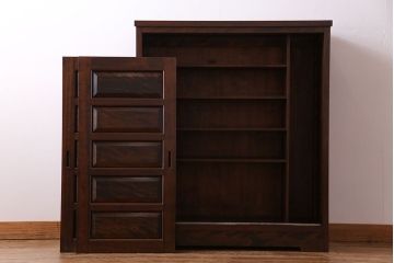 ビンテージ　松本民芸家具 落ち着いた雰囲気のA型下駄箱(収納棚)(定価約24万円)(1)