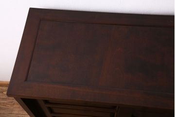 ビンテージ　松本民芸家具 落ち着いた雰囲気のA型下駄箱(収納棚)(定価約24万円)(1)