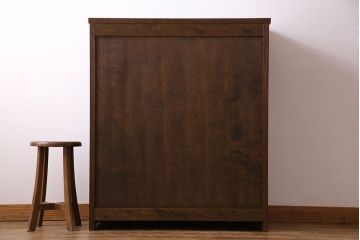 ビンテージ　松本民芸家具 落ち着いた雰囲気のA型下駄箱(収納棚)(定価約24万円)(1)