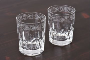 アンティーク雑貨　未使用　Baccarat(バカラ)　キリンコレクターズグラス2客(1)