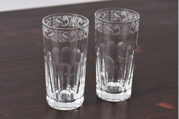 アンティーク雑貨　未使用　Baccarat(バカラ)　キリンコレクターズグラス2客(2)