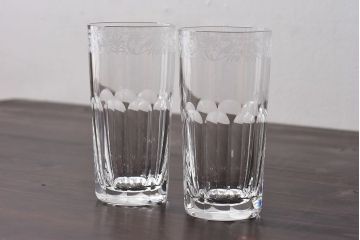 アンティーク雑貨　未使用　Baccarat(バカラ)　キリンコレクターズグラス2客(2)