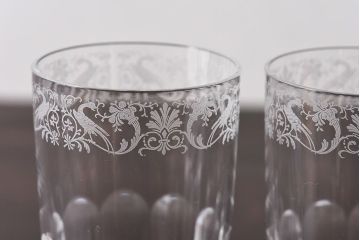 アンティーク雑貨　未使用　Baccarat(バカラ)　キリンコレクターズグラス2客(2)